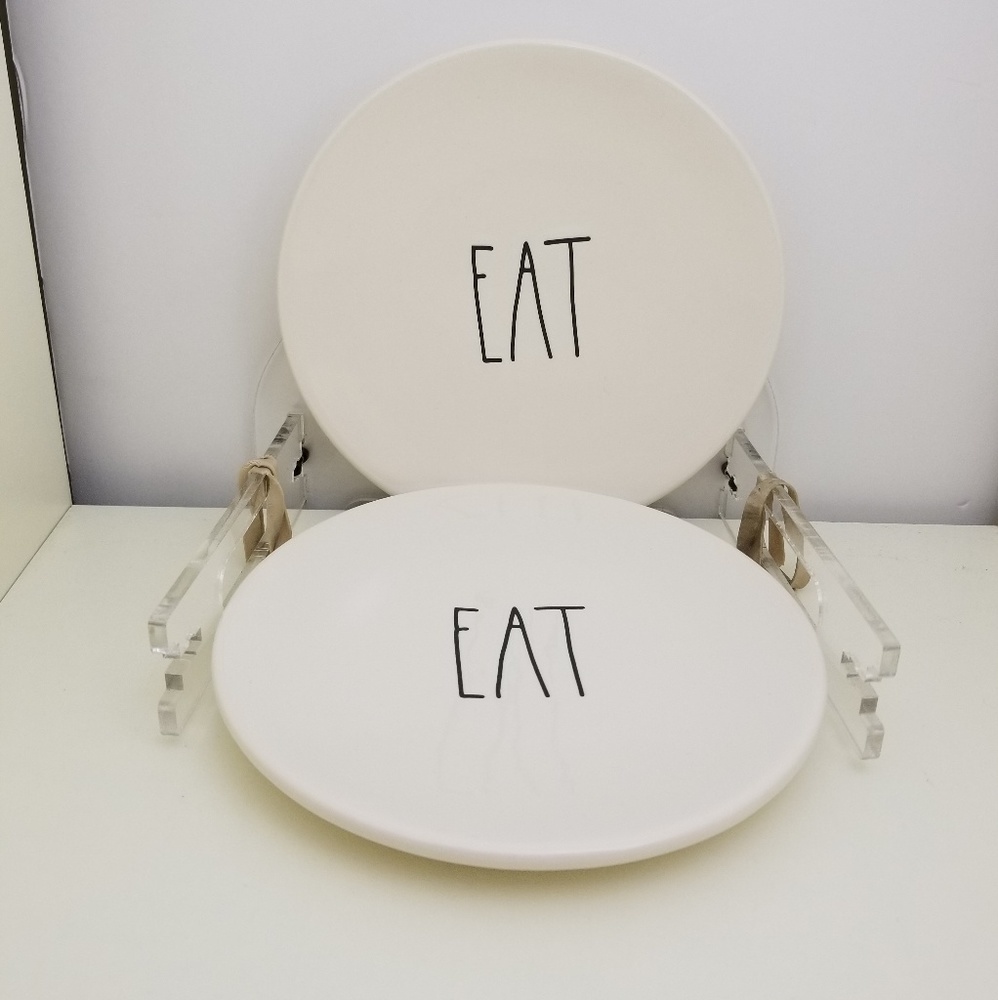 Rae Dunn 6" EAT Plates Set